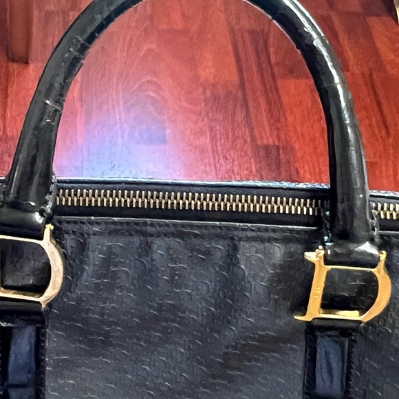 SOLD!!!! CHRISTIAN DIOR EMBOSSED LOGO BOSTON - HANDBAG - Picture 13 of 15